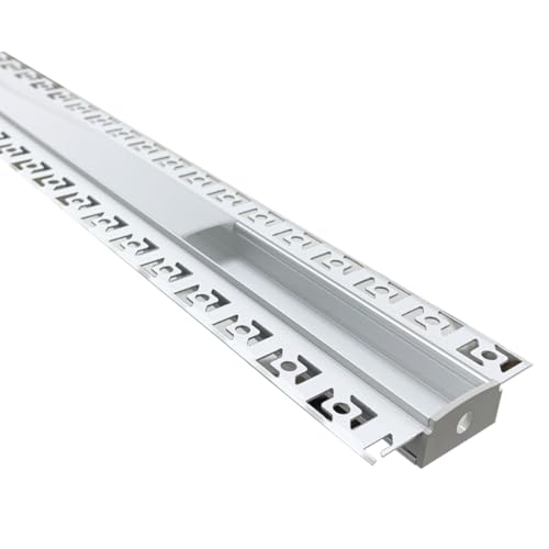Profilo Alluminio A Incasso Larghezza 2Cm Per Striscia Led Barra-16-1M