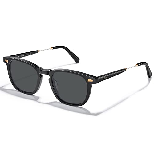 Acetate Retro Polarized Sunglasses for Women UV Protection, Handcrafted Square Eyewears Driving Ladies Sunnies