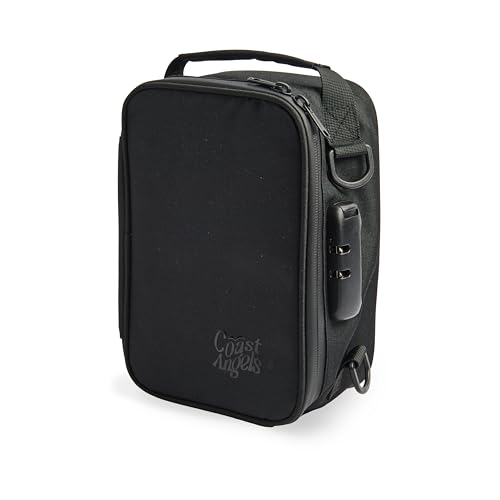 Coast Angels Bolsa a prueba de olores con cerradura de combinación, contenedor a prueba de olores, caja portátil para exteriores, festivales, fiestas