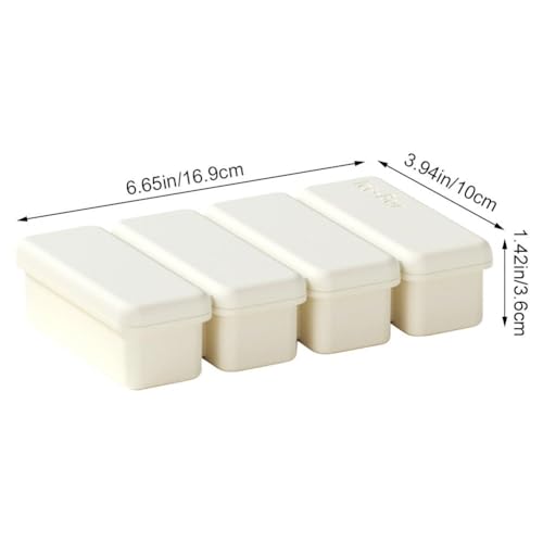Molde de silicona para cubos de hielo con tapa, 4 compartimentos miniatura 5