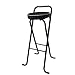 Tabouret Haut Pliant Cadre en Acier Siège PU rembourré Portable Petit déjeuner Pliant Cuisine Tabouret de Bar comptoir Bar Chaise de pêche Tabouret Poignée pour Un accès Facile