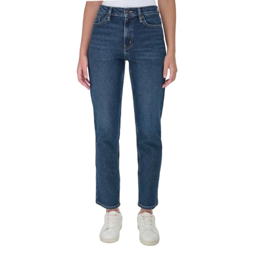 Calvin Klein Women High Rise Straight Leg Jean