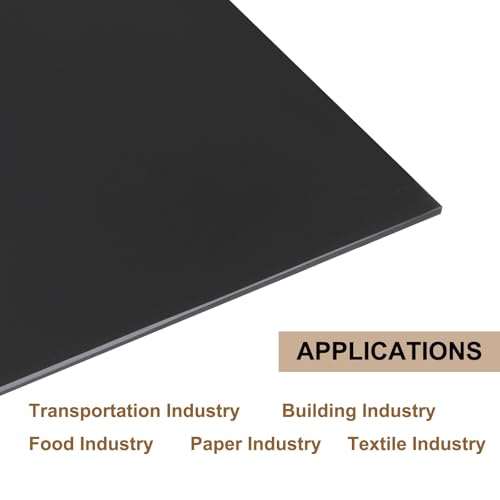 Image of MECCANIXITY UHMW Sheets, Hard Ultra High Molecular Weight Polyethylene Sheets Plastic Sheet, 6 inch x 10 inch x 1 /10, Black