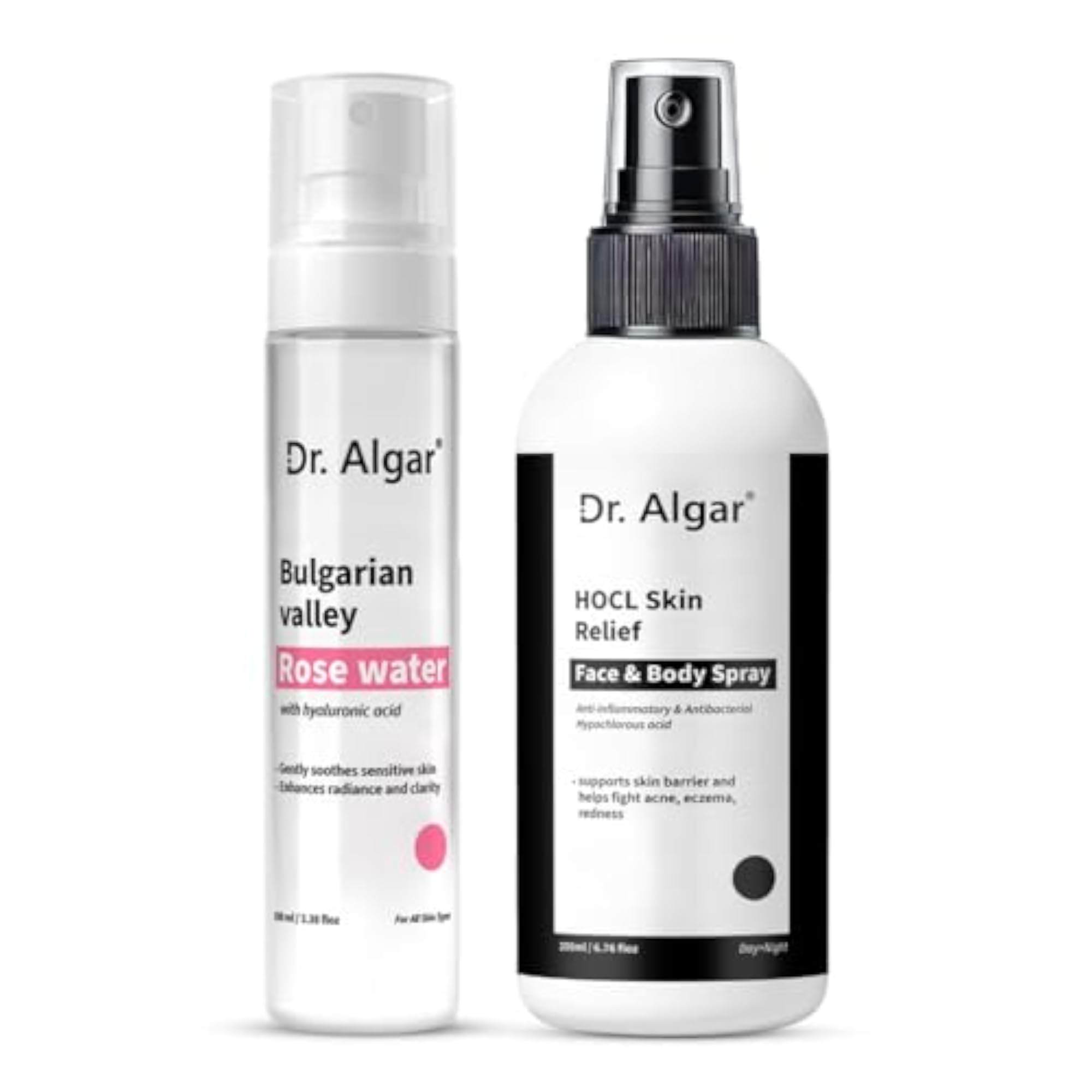 Rose Water + HOCL Spray Hydration & Skin Protection Combo