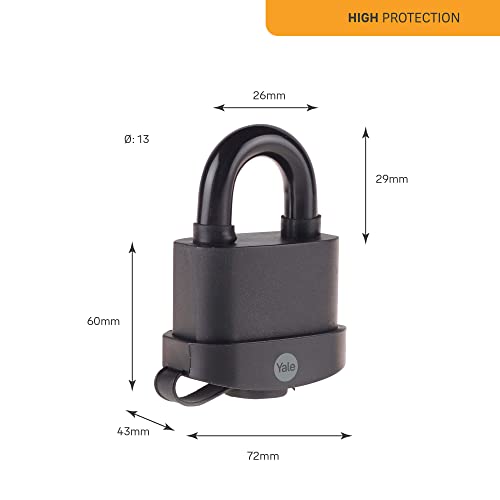 Image of Yale Y1130040080 Long Shackle Padlock 40 mm (Blister Pack)