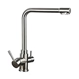  Grazia Grifo de 3 vías, acero inoxidable macizo, para filtro de agua AMWAY eSpring