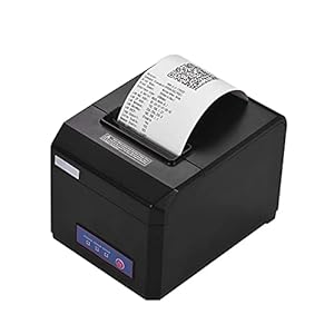 QinWenYan Kwitantieprinter 80mm USB Thermische Kwitantieprinter met Auto Cutter ESC/POS-Commando’s voor Shop (Kleur: Zwart, Maat: One Size)