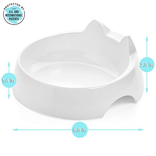 CatGuru Cat Food & Water Bowl, Premium Cat Bowls, No Spill Cat Food Bowls, Whisker Stress Free Cat Bowl, Reliefs Whisker Fatigue, Non Skid Pet Bowls for Cats, Cat Bowls For Food And Water
