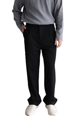 Men's Wrinkle-Free Dress Pants, High-Stretch TR Blend, Relaxed Fit, Gray