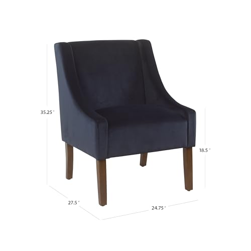 Image of HomePop Classic Swoop Arm Accent Chair - Navy