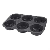Shophubio Silikon Hamburger Brötchen 6 Mulden Nicht Backblech für Hausgemachte Burger Flexibel Spülmaschinenfest 34,5 x 23,5 x 4 cm