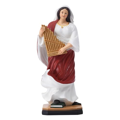 Statue sacrée – Sculpture en résine de musique et de musiciens | Image de musiciens religieux Statue en résine Artisanat pour première communion ou confirmation