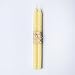 100% Pure Beeswax Handmade Taper Candles (Coconut Cream) - 8 Inch Smokeless Dripless Pair - Natural Subtle Honey Smell - Elegant Honeycomb Design — by Galánta & Co.