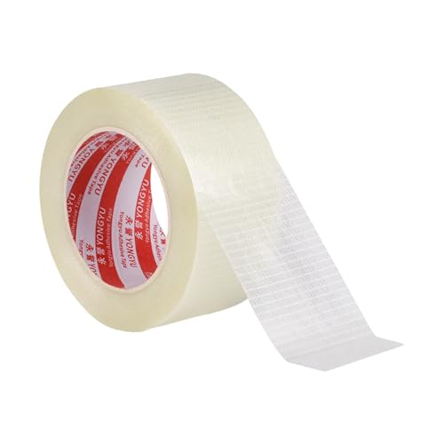 Perfk Reinforced Fiberglass Tape, Filament Reinforced Strapping Tape, for Fixing Binding Sealing, 25mm 25 Meters