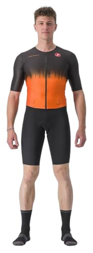 Castelli Sanremo Ultra Speedsuit - Men's Black/Brilliant Orange, S