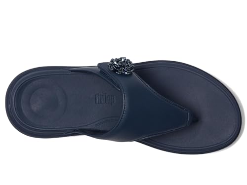 Image of FitFlop F-Mode Go Beadie-Button Adj. Flatform Toe /Post Sandals