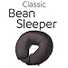 Classic Bean Sleeper, Comfortable Travel Pillow Filled with Micro Polybeans, Neck Pillow for Uninterrupted Sleep, Ideal for Airplane, Bus, Car, and Train, Travel Essentials, Black