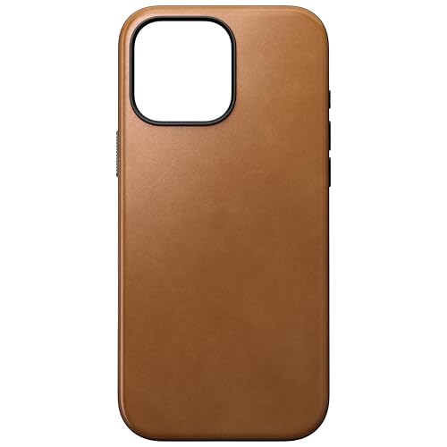 Coque en Cuir Moderne iPhone 16 Pro Max NOMAD étui anti rayure marron clair