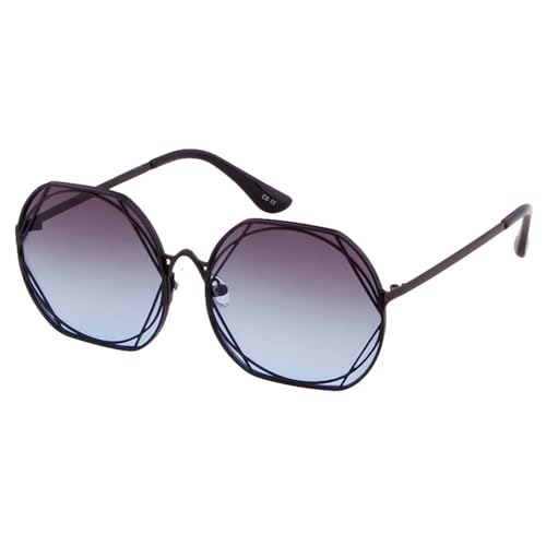Lunettes de soleil rondes MUTYNE monture métallique style octogonal