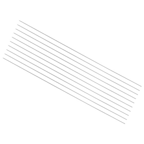 QUARKZMAN 10 Stück Runde Stahlmetallstangen, 0,5 mm x 100 mm Hochgeschwindigkeitsstahl (HSS) Drehbankstangenwerkzeug, für Wellengetriebe, Langweilmaschinen, Miniatur-DIY-Bastelarbeiten