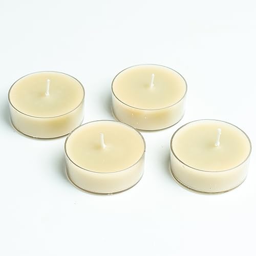 Image of AuraDecor Scented Soy Wax Acrylic Tealight Candle, Organic Luxury Aroma, Aromatic /Aromatherapy Votive Candle || Burn Upto 9 Hours (Lime Basil & Mandarin, Set of 4 Jumbo Tealight)