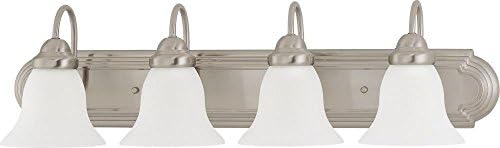 Nuvo Lighting 60/3281 Traditional Four Light Vanity from Ballerina collection in Pwt, Nckl, B/S, Slvr. finish