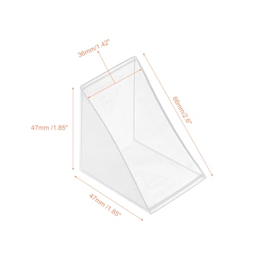 Image of uxcell 8Pcs Plastic Corner Protectors 36x66mm Right Angle Shape Glass Corner Guards Cushion for Corner Protection of Glass, Mirror, Tile, White