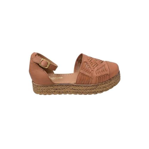 Macarena Collection Huarache Sandal Colorful Leather Mexican Style Color Tan 022