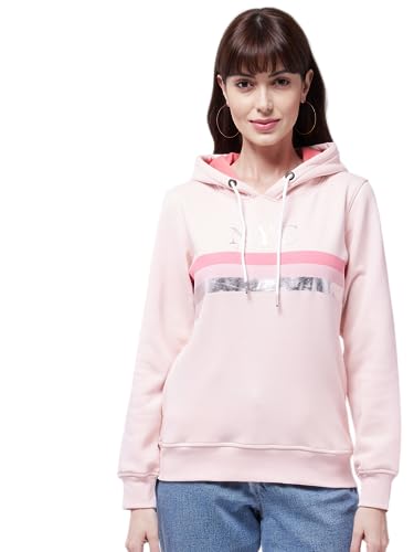 Image of Modeve Women Printed Hooded Sweatshirt for Winter