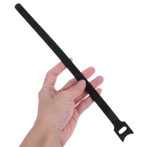 Mikinona 100 piezas Bridas de Cable Reutilizables Correas de Cable Organizador de Cables con Gancho y Bucle para Almacenamiento de Electrodomésticos Negro 12x300mm Gestión de Cables bajo Escritorio miniatura 4