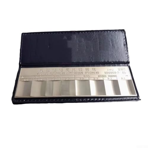 Tin Alloy Roughness Comparison Sample Block for Industrial Inspection Tool Metalworking Quality Control Standard Reference Machining Finish Gauge Test Block 8x10x3cm