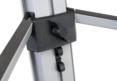 Classic Cantabile KS-100 Doppel-Keyboardständer - Keyboardständer 2-fach Höhenverstellbar - Keyboardstativ mit 25 kg Tragkraft pro Ebene - Anschluss für Mikrofonarm - Silber