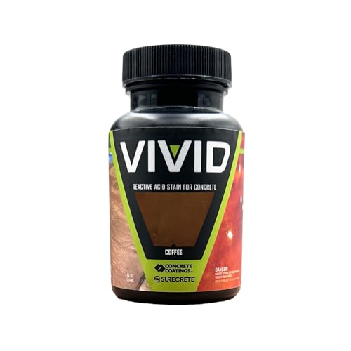 CC Concrete Coatings Vivid Acid Stain for Concrete | Coffee | 4 oz Tester