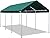ADVANCE OUTDOOR 10x20 ft Heavy Duty Carport Potable Car Canopy Garage Party Tent Boat Shelter, Adjustable Height from 9.5 ft to 11 ft, Green