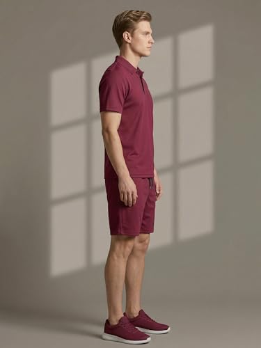Image of Dollar Men Co-Ord Set | Polyester Shorts + Polo T-Shirt | Regular Fit, Quick Dry & Breathable | Gym, Casual & Sportswear | Pack of 1