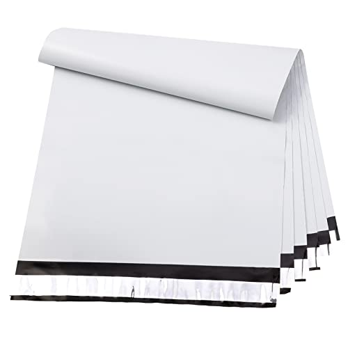 Image of Metronic Poly Mailers 19x24 Inch 100 Pcs | Large Shipping Bags for Clothing, Small Business | Strong Thick Mailing Bags with Self Adhesive | Waterproof and Tear-Proof Large Package Bags in White