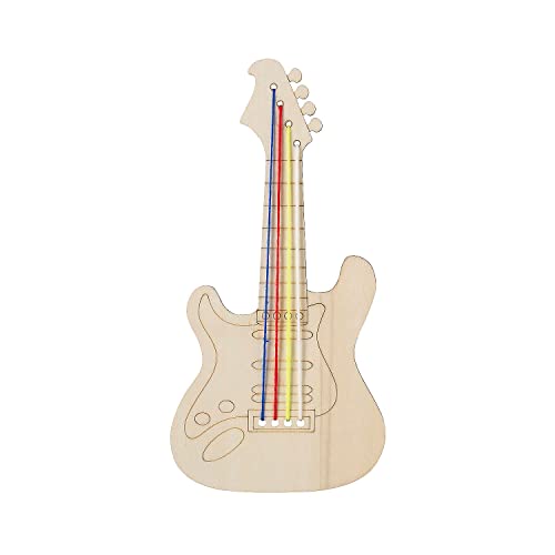 Fun Express Color Your Own Guitars – 6 Pieces - Natural Wood Color