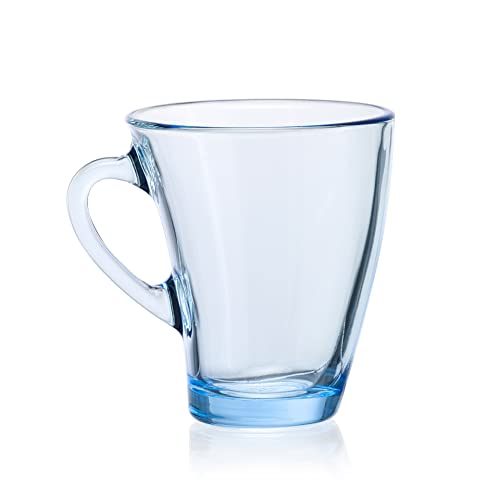 Image of Pasabahce Penguen Mug from House of Pasabahce The Original Pasabahce from Turkey, Blue Transparent Penguen Mugs, 170 ml in Set of 6 Pcs, Perfect fit for Tea /Coffee.