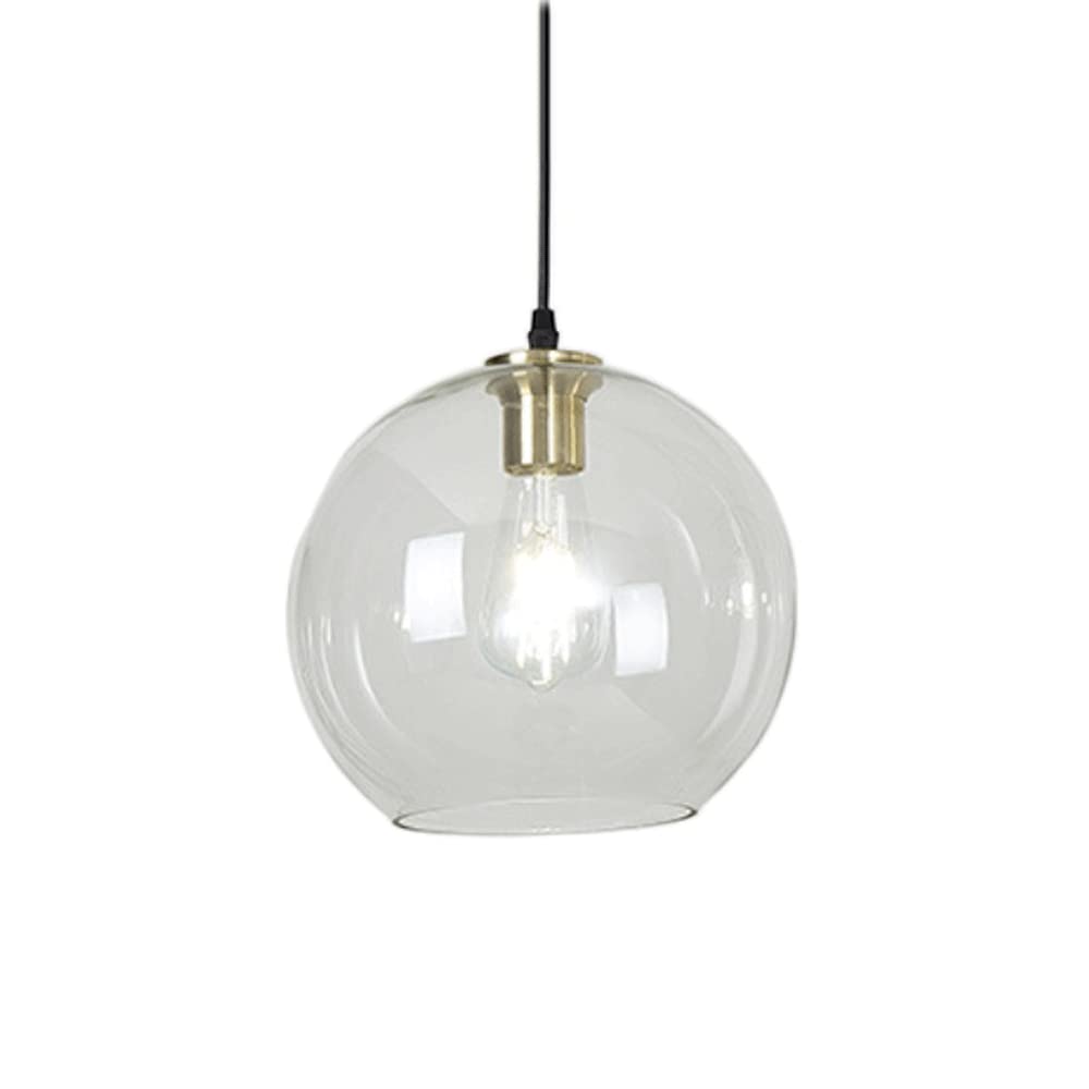GBARAN E27 Light Source Single-head Chandelier, Nordic Style Pendant Lamp, Individuality Transparent Glass Round Hanging Light, Indoor Home Decoration Lighting Fixtures