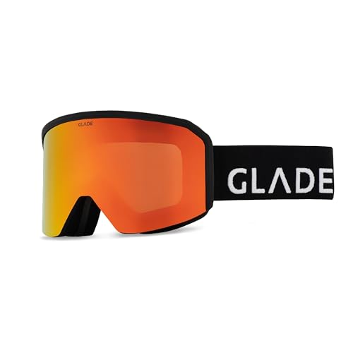 GLADE Mesa - Gafas de esquí - Naranja/Negro, antivaho, sistema de lentes intercambiables, 100% protección UVA/UVB, ajuste medio, diseñadas en Colorado