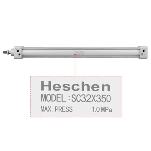 Cilindro neumático SC 32-350 Heschen de doble efecto con puerto PT1/8 5