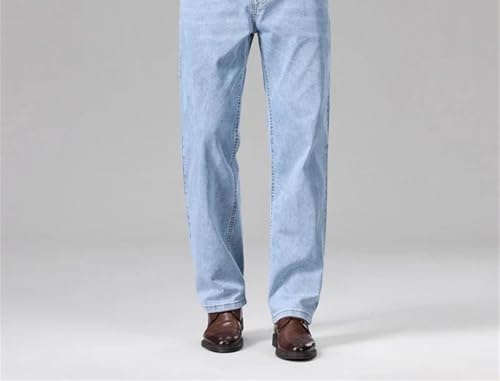 Men's high-Waisted, Loose Straight-Leg Casual Jeans with Pockets, Versatile and Versatile2