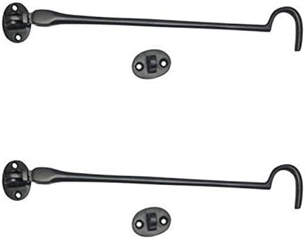 Adonai Hardware 13" Plain Brass Window Cabin Hook (Antique Brass) (Supplied as 2 Pieces per Pack)