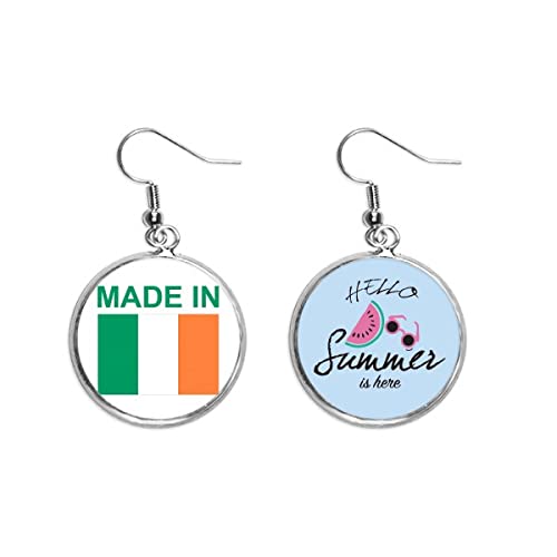 Pendientes de sandía y joyería estival para el lóbulo con motivo de amor