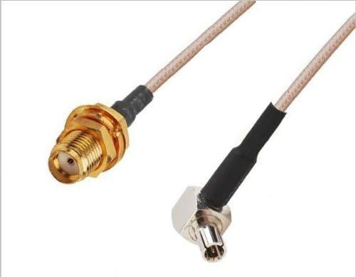 NBR SMA Female to TS9 Male Right Angle Coaxial Bulkhead SMA Female to 90 Degree TS9 Cable Kit for USB Modems & MiFi Hotspots (12" 30cm RG316)-1 Pc.-image-19