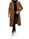  seiveini Manteau Femme Hiver Long Manteaux en Laine Chic et Élégant Trench Coupe Classique A Marron S
