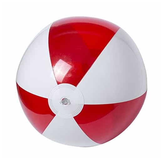 ANTEVIA - Ballon de Plage Gonflable translucide ø28cm | Plus DE 10 MODÈLES | Volley Jeux Enfant Piscine | Matière : PVC |Couleur : Rouge (Zeusty Rouge)