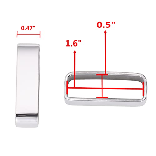 2 Pcs Belt Loop Keeper 1 1/2" (38mm-40mm) Metal Belt Loop Men's Belt Buckle Accessories2