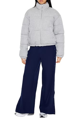 Forever 21 Women's Quilted Heathered Puffer Jacket2