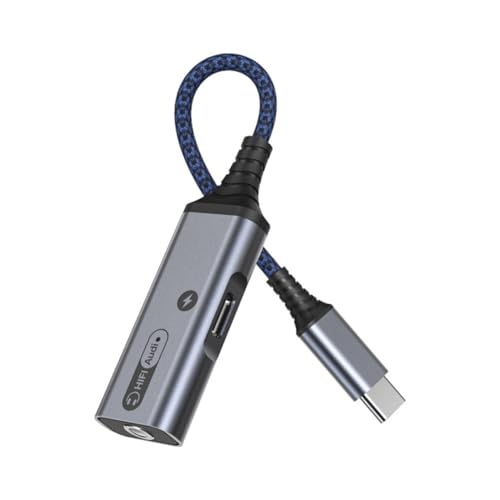 Adaptateur Type-c charge rapide et audio en nylon tressé flexible pour gaming